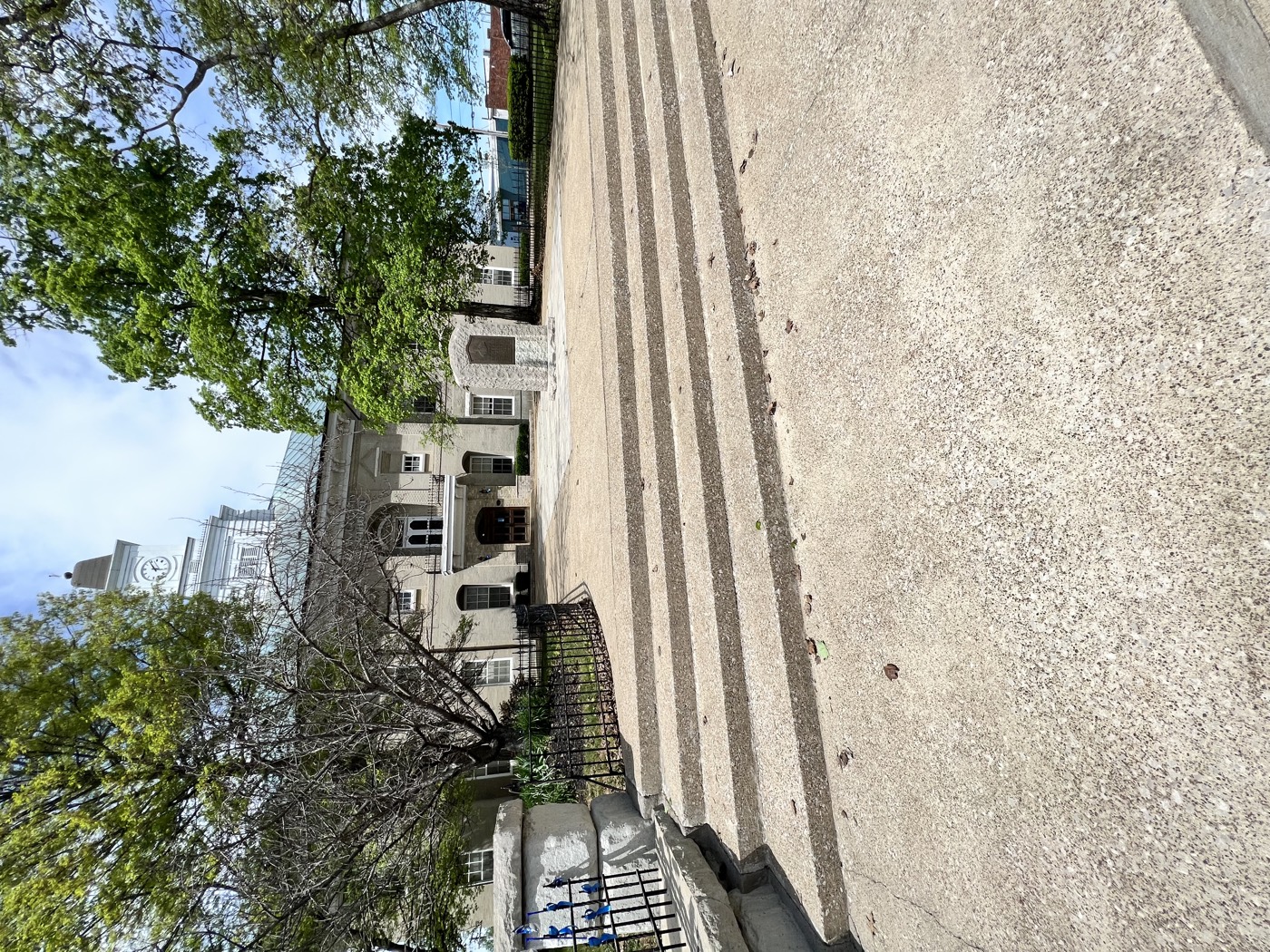 Courthouse steps and plaza after cleaning